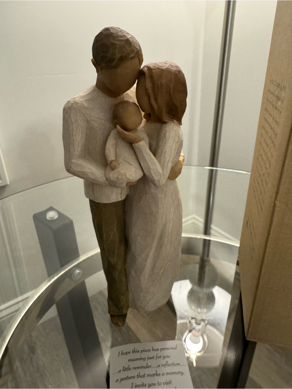 Vintage Willow Tree  Family Figurine Sculpture - Beige/Tan Home Art